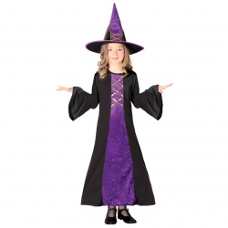 Dětský kostým čarodějnice - fialový
